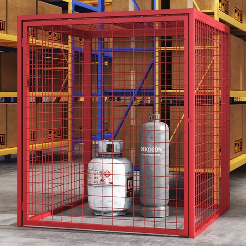 Steel cage security gas - cage,